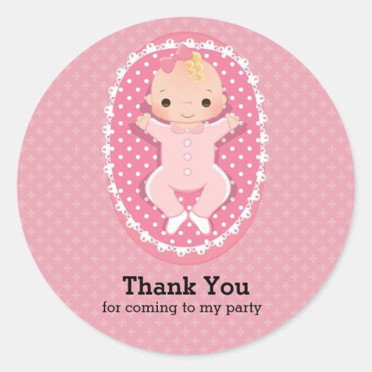 Doop baby ronde sticker (Voorkant)