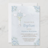 Doop blauw aquarel Hydrangea Kaart (Voorkant)
