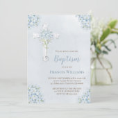 Doop blauw aquarel Hydrangea Kaart (Staand voorkant)