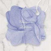 Doop Blauw Bloemenschildering Bedankje Bedankjes Labels (Achterkant)