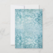 Doop Blauw Rustiek Goud Kruis Doopsel Kaart (Achterkant)