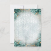 Doop Blauw Rustiek Gouden Kruis Doopfeest Kaart (Achterkant)