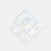 Doop Blauw Strik Baby Jongen Servet (Hoek)