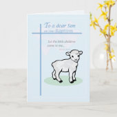Doop Blauw Zoons Lam Kaart (Gele Bloem)