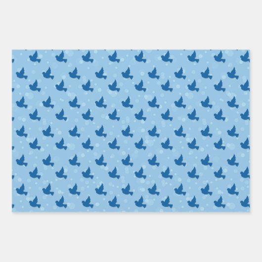 Doop Blauwe Dove Cross Liefde Inpakpapier Vel (Voorkant 3)