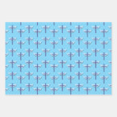 Doop Blauwe Dove Cross Liefde Inpakpapier Vel (Voorkant)