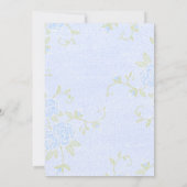 Doop Blauwe Rozen Bloemen Christelijk Kaart (Achterkant)