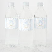 Doop Blauwe Strik Baby Jongen Waterfles Etiket (Flessen)