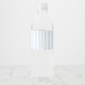 Doop Blauwe Strik Baby Jongen Waterfles Etiket (Achterkant)