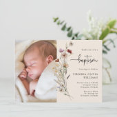 Doop Bloemen Foto Kaart (Staand voorkant)