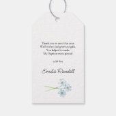 Doop Bloemen Krans Kruis Dank u Cadeaulabel (Achterkant)