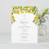 Doop Bloemen Lemons Kaart (Staand voorkant)