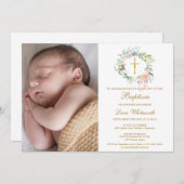 Doop Bloemenkrans Foto Kaart (Voorkant / Achterkant)