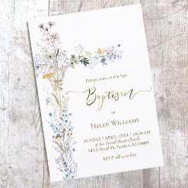 Doop bloemenkruis kaart