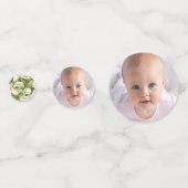 Doop Bloemige Geometrische Calla Lelies Goud Foto Confetti (Voorkanten)