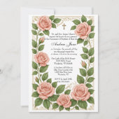 Doop Bloemrijk Jezus Gezegende Moeder Rozen Kaart (Voorkant)