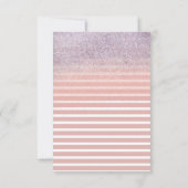 Doop Blozen Roze Glitter Toewijding Doopfeest Kaart (Achterkant)