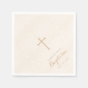 Doop Blush Pink Delicate Bloemen Kant Servetten