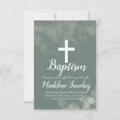 Doop Bokeh Lichten Widming Doopfeest Kaart (Voorkant)