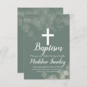 Doop Bokeh Lichten Widming Doopfeest Kaart (Voorkant / Achterkant)