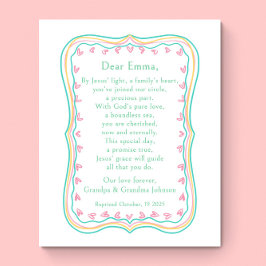 Doop Cadeau Grootouder Gebed Peuterkamer Muurkunst Poster