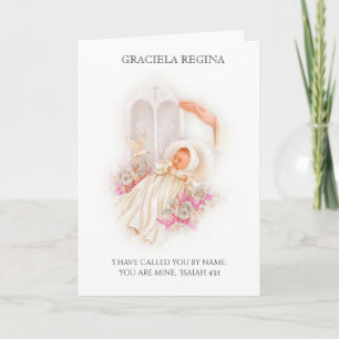 Doop Christelijke Doop Schriftuur Baby Meisje Roze Kaart