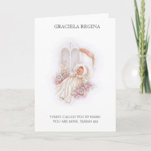 Doop Christelijke Doop Schriftuur Baby Meisje Roze Kaart