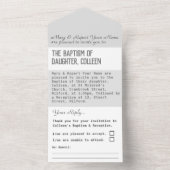 Doop Christening Alles In Eén Uitnodiging (Binnen)