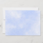 Doop Christening Groene Foto blauw Aquarel Bedankkaart (Achterkant)