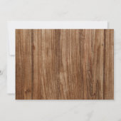 Doop Christening Groene Foto Rustieke Hout Bedankkaart (Achterkant)