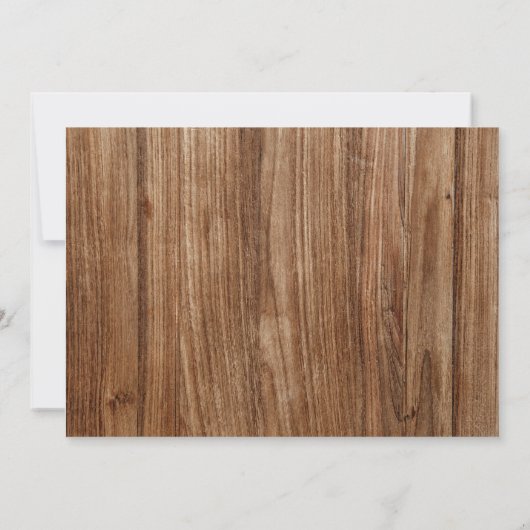 Doop Christening Groene Foto Rustieke Hout Bedankkaart (Achterkant)