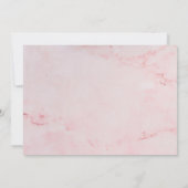 Doop Christening Groenelementen Roze Marmer Foto Bedankkaart (Achterkant)