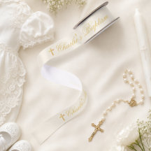 Doop Christening Ivoor Goud Kruis & Kalligrafie
