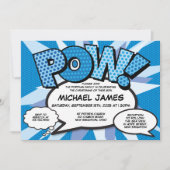 Doop Christening Modern Stripboek Blauw Kaart (Voorkant)