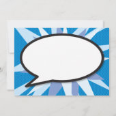 Doop Christening Modern Strips Blauw Kaart (Achterkant)