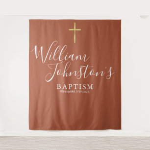 Doop Christening Terracotta Foto Achtergrond Wandkleed