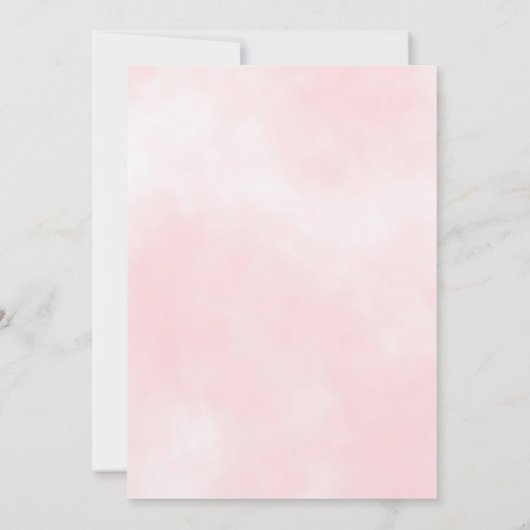 Doop Christening Waterverf Groene Bladeren Roze Go Kaart (Achterkant)