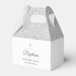 Doop Christening Zilver Stof Bedankdoosjes