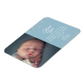 Doop Christening Zilveren Harten Foto Dank Je  Magneet (Linkerzijde)