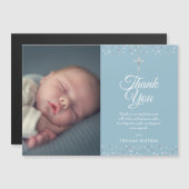 Doop Christening Zilveren Hartjes Foto Dank Je (Voorkant / Achterkant)