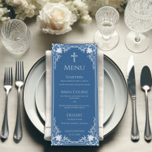 Doop Classic Blauw Elegante Jongens Doopfeest