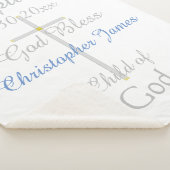 Doop Cross Boy Blue Star Rattle Medium Sherpa Deken (3/4)