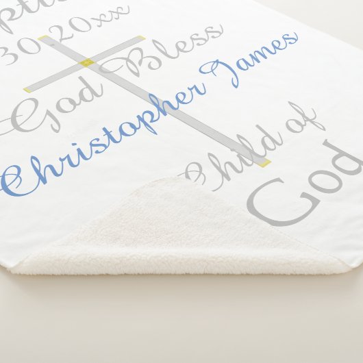 Doop Cross Boy Blue Star Rattle Medium Sherpa Deken (3/4)