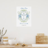 Doop Cross Crest Groen Baby Jongen Poster (Keuken)