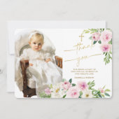 Doop Dank u Fotokaart Bedankkaart (Voorkant)