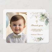 Doop Dank u Fotokaart Bedankkaart (Voorkant / Achterkant)