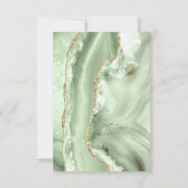 Doop dank u groene agaat uitnodiging (Achterkant)