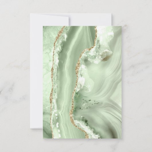 Doop dank u groene agaat uitnodiging (Achterkant)