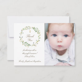 Doop dank u groene krans uitnodiging