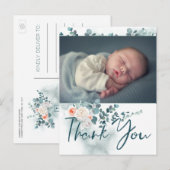 Doop Dank u kaart met foto (Voorkant / Achterkant)